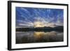 Pond Reflects the Mission Mountains, Ninepipe, Mission Valley, Montana, USA-Chuck Haney-Framed Photographic Print