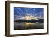 Pond Reflects the Mission Mountains, Ninepipe, Mission Valley, Montana, USA-Chuck Haney-Framed Photographic Print