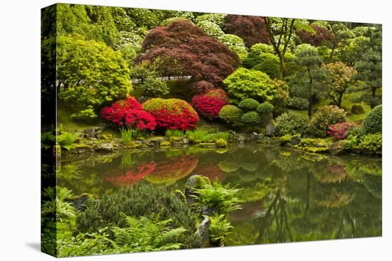 Pond, Strolling Garden, Portland Japanese Garden, Oregon, Usa-Michel Hersen-Stretched Canvas