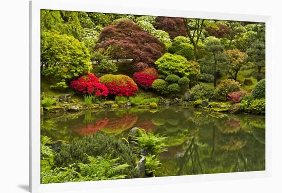 Pond, Strolling Garden, Portland Japanese Garden, Oregon, Usa-Michel Hersen-Framed Photographic Print