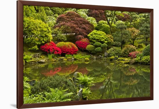 Pond, Strolling Garden, Portland Japanese Garden, Oregon, Usa-Michel Hersen-Framed Photographic Print