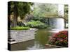 Pond With Fountain in Kowloon Park, Tsim Sha Tsui Area, Kowloon, Hong Kong, China-Charles Crust-Stretched Canvas