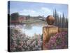 Pond with Wall-Judy Mastrangelo-Stretched Canvas