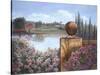 Pond with Wall-Judy Mastrangelo-Stretched Canvas