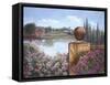 Pond with Wall-Judy Mastrangelo-Framed Stretched Canvas