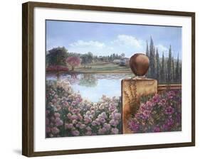 Pond with Wall-Judy Mastrangelo-Framed Giclee Print