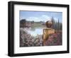 Pond with Wall-Judy Mastrangelo-Framed Giclee Print