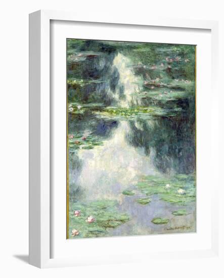 Pond with Water Lilies, 1907-Claude Monet-Framed Giclee Print