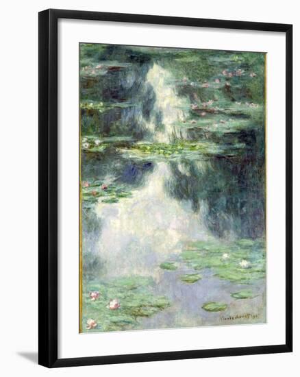 Pond with Water Lilies, 1907-Claude Monet-Framed Giclee Print