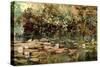 Pond with Water Lilies, Early 1890s-Elena Dmitryevna Polenova-Stretched Canvas