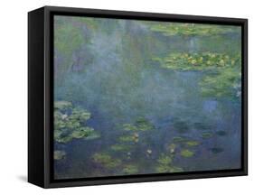 Pond with Water Lilies-Claude Monet-Framed Stretched Canvas