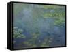 Pond with Water Lilies-Claude Monet-Framed Stretched Canvas