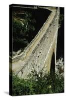 Pondel Bridge, Roman Aqueduct, Aymavilles, Valle D' Aosta, Italy BC-null-Stretched Canvas