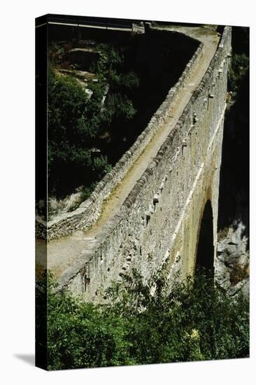 Pondel Bridge, Roman Aqueduct, Aymavilles, Valle D' Aosta, Italy BC-null-Stretched Canvas