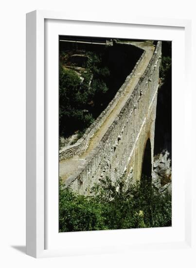 Pondel Bridge, Roman Aqueduct, Aymavilles, Valle D' Aosta, Italy BC-null-Framed Giclee Print