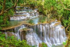 Waterfall in Kanchanaburi Province, Thailand-Pongphan Ruengchai-Framed Photographic Print