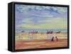 Ponies on Ferring Beach-Robert Tyndall-Framed Stretched Canvas