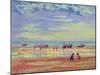 Ponies on Ferring Beach-Robert Tyndall-Mounted Giclee Print