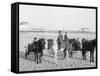 Ponies on the Beach, Atlantic City, N.J.-null-Framed Stretched Canvas