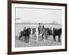 Ponies on the Beach, Atlantic City, N.J.-null-Framed Photo