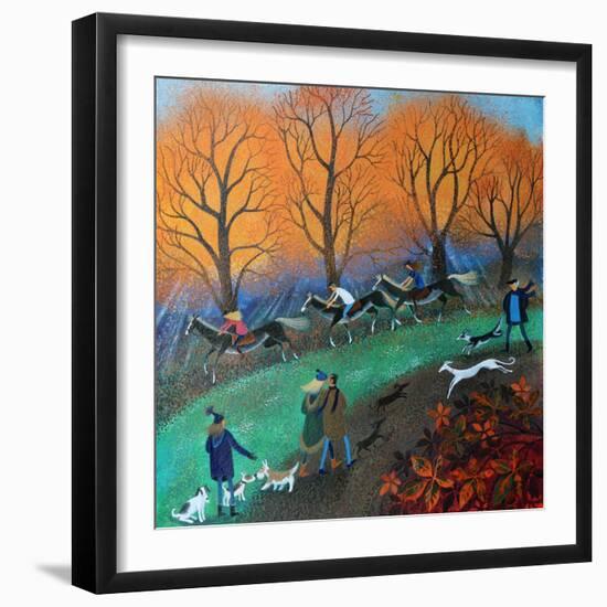 Ponies on the Common, 2017-Lisa Graa Jensen-Framed Premium Giclee Print