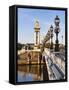 Pont Alexandre-III and Dome des Invalides over Seine river-Rudy Sulgan-Framed Stretched Canvas