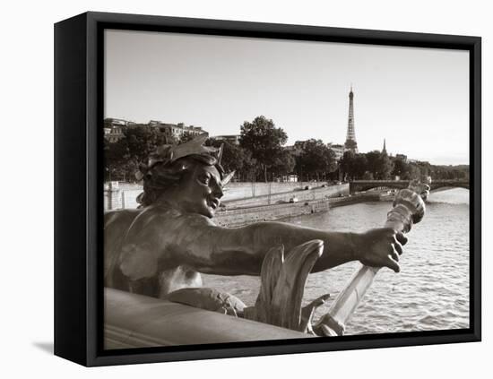 Pont Alexandre Iii and Eiffel Tower, Paris, France-Jon Arnold-Framed Stretched Canvas