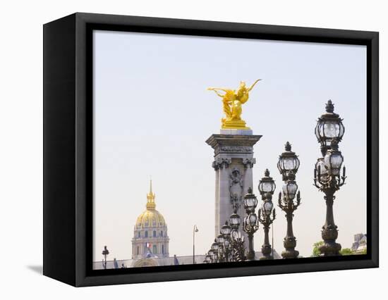 Pont Alexandre III and Hotel des Invalides-John Harper-Framed Stretched Canvas