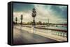 Pont Alexandre III Bridge in Paris, France. Seine River and Eiffel Tower. Vintage-Michal Bednarek-Framed Stretched Canvas