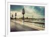 Pont Alexandre III Bridge in Paris, France. Seine River and Eiffel Tower. Vintage-Michal Bednarek-Framed Photographic Print