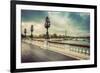 Pont Alexandre III Bridge in Paris, France. Seine River and Eiffel Tower. Vintage-Michal Bednarek-Framed Photographic Print