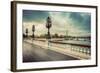 Pont Alexandre III Bridge in Paris, France. Seine River and Eiffel Tower. Vintage-Michal Bednarek-Framed Photographic Print