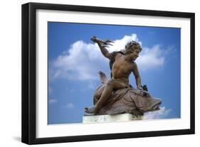 Pont Alexandre III Statue II-Cora Niele-Framed Giclee Print