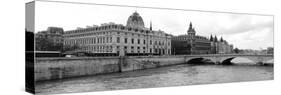 Pont Au Change over Seine River, Palais De Justice, La Conciergerie, Paris, Ile-De-France, France-null-Stretched Canvas