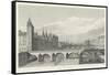 Pont Au Change-A. Pugin-Framed Stretched Canvas