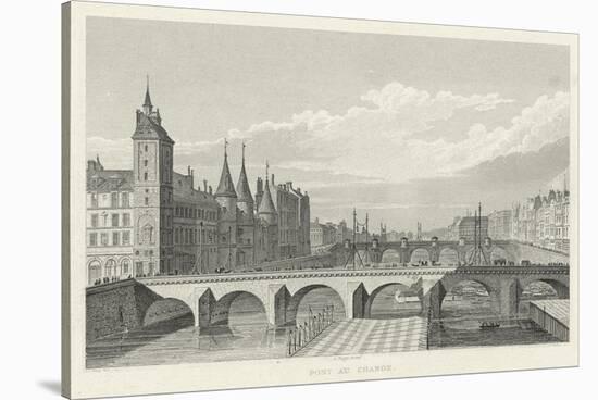 Pont Au Change-A. Pugin-Stretched Canvas