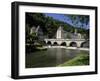 Pont Coud, Dronne River and Abbey, Brantome, Dordogne, France, Europe-Peter Richardson-Framed Photographic Print