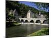 Pont Coud, Dronne River and Abbey, Brantome, Dordogne, France, Europe-Peter Richardson-Mounted Photographic Print