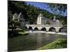 Pont Coud, Dronne River and Abbey, Brantome, Dordogne, France, Europe-Peter Richardson-Mounted Photographic Print