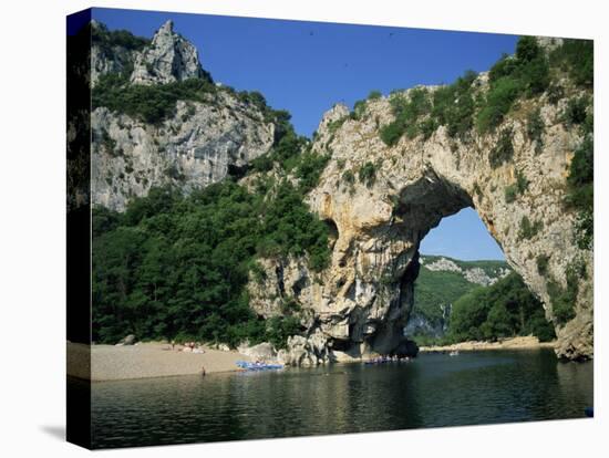 Pont D'Arc, Rock Arch over the Ardeche River, in the Ardeche Gorges, Rhone Alpes, France-Tomlinson Ruth-Stretched Canvas