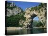 Pont D'Arc, Rock Arch over the Ardeche River, in the Ardeche Gorges, Rhone Alpes, France-Tomlinson Ruth-Stretched Canvas