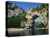 Pont D'Arc, Rock Arch over the Ardeche River, in the Ardeche Gorges, Rhone Alpes, France-Tomlinson Ruth-Stretched Canvas