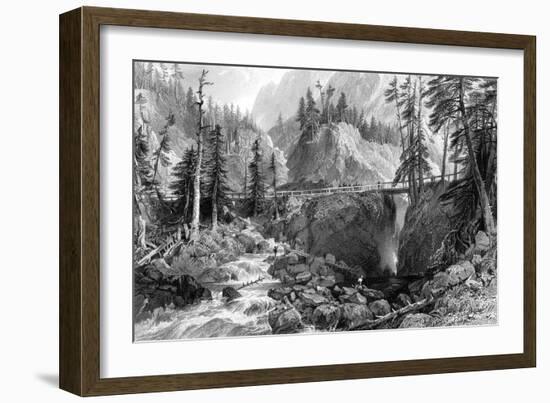 Pont D'Espagne, Pryrenees, 19th Century-R Wallis-Framed Giclee Print