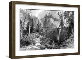 Pont D'Espagne, Pryrenees, 19th Century-R Wallis-Framed Giclee Print