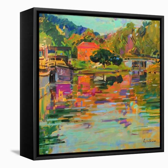 Pont d'Ouche, Burgundy-Peter Graham-Framed Stretched Canvas
