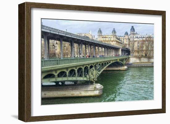 Pont de Bir Hakeim And Seine-Cora Niele-Framed Giclee Print