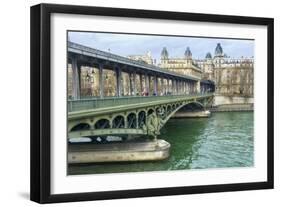 Pont de Bir Hakeim And Seine-Cora Niele-Framed Giclee Print