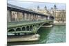 Pont de Bir Hakeim And Seine-Cora Niele-Mounted Giclee Print