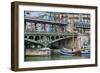 Pont de Bir Hakeim With Boat-Cora Niele-Framed Giclee Print