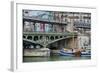 Pont de Bir Hakeim With Boat-Cora Niele-Framed Giclee Print